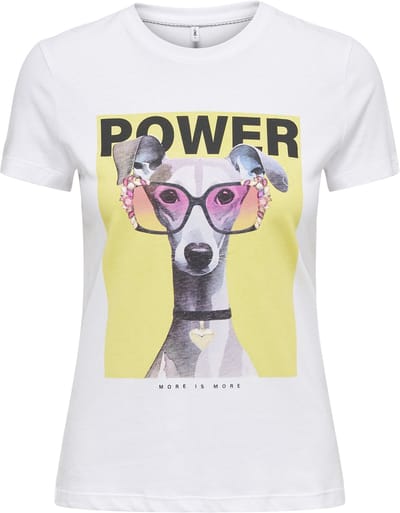 ONLY - ONLVIBE LIFE S/S GLASSES TOP BOX JRS - Dames - T-shirts