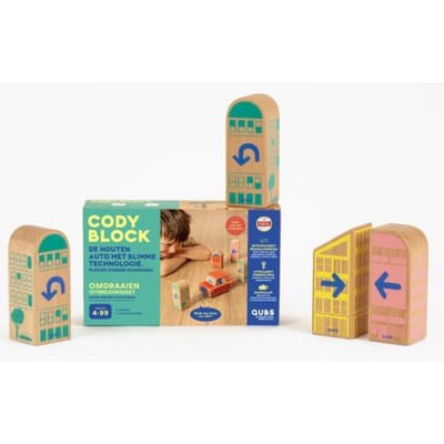 Cody Block Uitbreiding U bocht Baby- en peuterspeelgoed Houten speelgoed