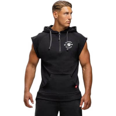 Gorilla Wear Huntley Mouwloze Hoodie - Zwart - S