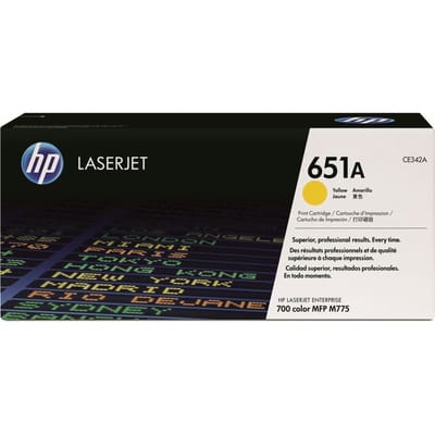 Tonercartridge hp ce342a 651a geel