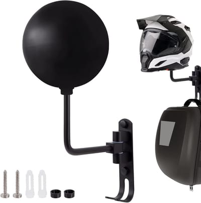 Wandmontage Helmhouder met 180 Graden Rotatie voor Motorhelmen en Fietshorloges
