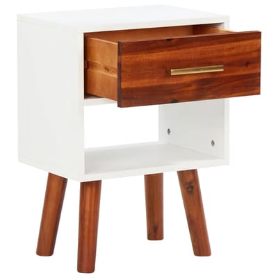 vidaXL - Nachtkastje - 40x30x57 - cm - massief - acaciahout