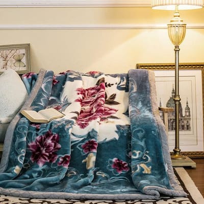 Dubbellaags Raschel Nerts Deken 4,5 kg Queen Size Kunstbont Verzwaard Pluizig Warm Plaid Super Zacht Lente Herfst Bed Deken 200X230CM(78X90Inch)