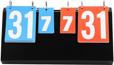 JHUBERS- Scorebord 4-Digitaal - Darten/Voetbal - Helder en Intuïtief - Grote Cijfers - Veelzijdig Gebruik - Eenvoudig Bijhouden van Punten - Puntenbord
