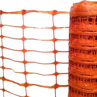 Veiligheidsnet Oranje - Afzetnet Waarschuwingsnet - Werkplek Afbakenen - Hoge Zichtbaarheid - 1m x 50m - Oranje