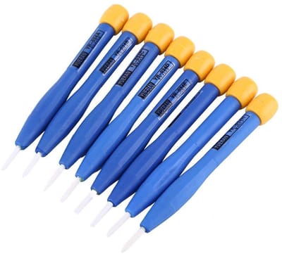 Allecto - Fydun Schroevendraaier - 8-delige set - Antistatisch handgereedschap - Blauw - Voor reparatiewerkzaamheden - Ideaal voor elektrische inst...