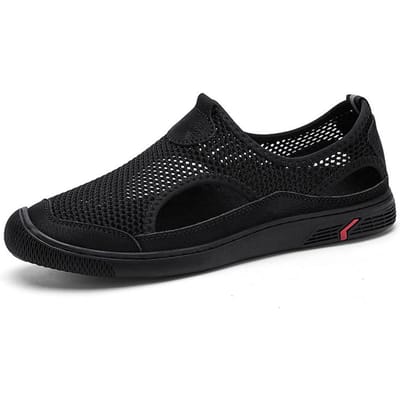 Zomer Casual Comfortabele Sandalen Nieuwe Designer Coole Sneakers Lichtgewicht Buitenkleding Mesh Schoenen Sneldrogend Ademend Strand Flats 46 black