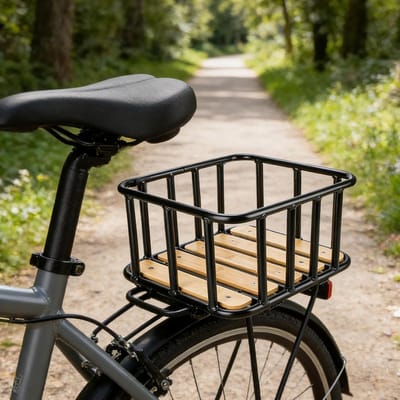 Fietsmand Achter - Bagagedrager Mand - Boodschappen Vervoeren - Waterdichte Regenhoes - 41 x 34 x 20 cm - Meerkleurig