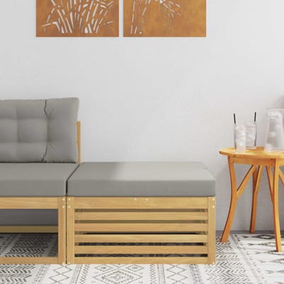 vidaXL - Buiten - Voetenbank - Massief - Acacia - Hout - Wit