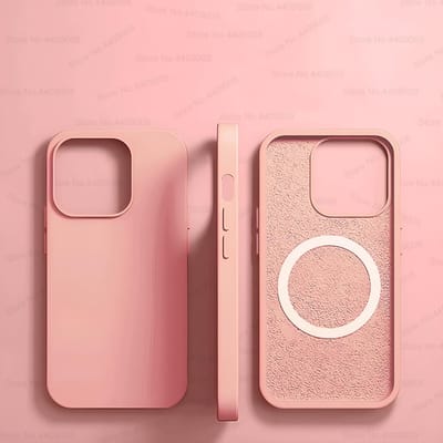 Originele vloeibare siliconen magnetische hoesjes voor APPLE iPhone 11 13 12 14 15 Pro Max 15 Plus voor Magsafe-hoesje draadloze oplaadhoes For iPhone 15 Plus roze