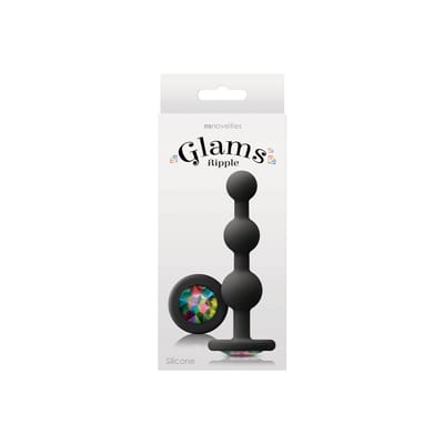 NS Novelties Glams Ripple Rainbow edelsteen - Zwart - 11.4 cm