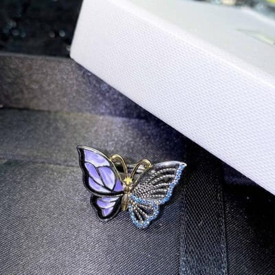 925 Sterling Zilveren Sieraden Open Ring Voor Vrouwen Anillos De Strik Blauwe Edelsteen Engagement Wedding Bands 10k Geel gouden Ringen Resizable
