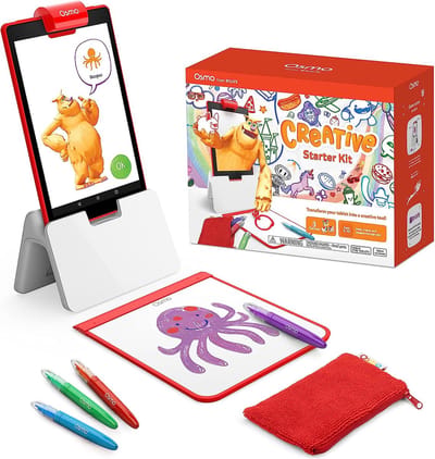 Osmo - Creatieve Starter Kit voor Fire Tablet - 3 educatieve leerspellen - Leeftijd 5-10 - Creatieve Tekenen & Probleemoplossing/Vroege Fysica - STEM Toy - (Osmo Fire Tablet Base Inbegrepen)