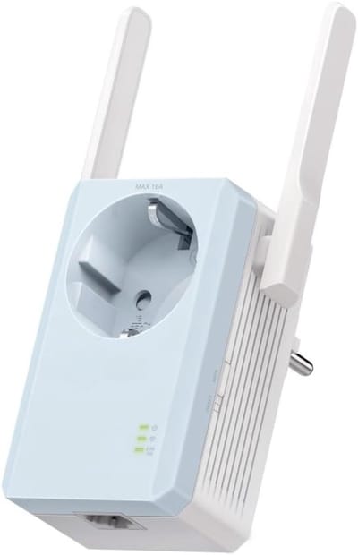 SCH® WIFI Versterker Stopcontact - WIFI Versterker - Lichtblauw - 16cm x 10cm x 10cm