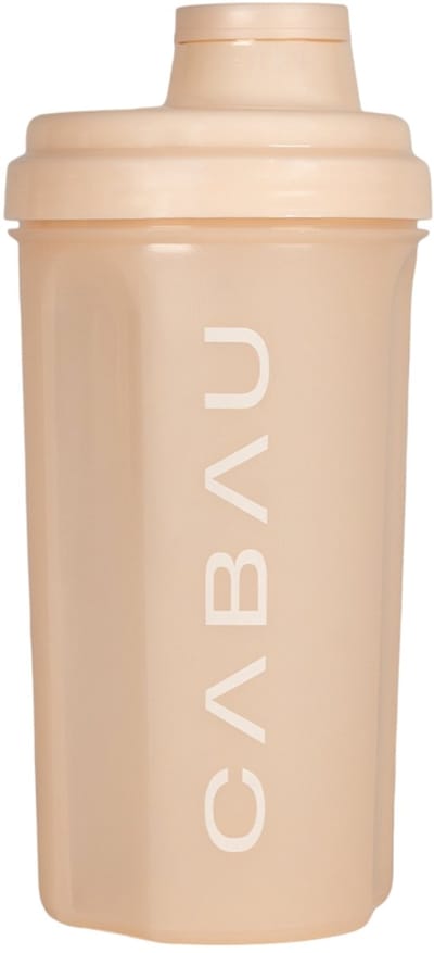 Cabau – Shaker – Beige – Shakebeker voor Eiwitten, Boosters & Pancakes – Klontvrije Zeef & Maataanduiding – 700 ml – BPA-vrij, Lekvrij & Vaatwasserbestendig