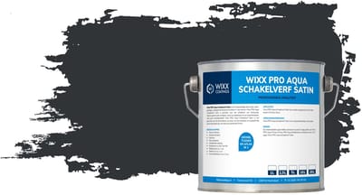 Wixx PRO Aqua Schakelverf Satin - 1L - RAL 7021 | Zwartgrijs