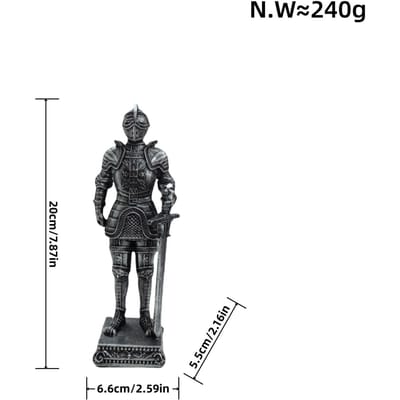 Moderne Zwarte Ridder Ornamenten Hars Ambachten Woondecoratie Kantoorgebruik Zakelijke Fabrikant Cadeau Ruimtebesparend Cadeau