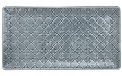 Marrakesz Platte Rechthoekige Schaal 24x13cm Grijs-Blauw