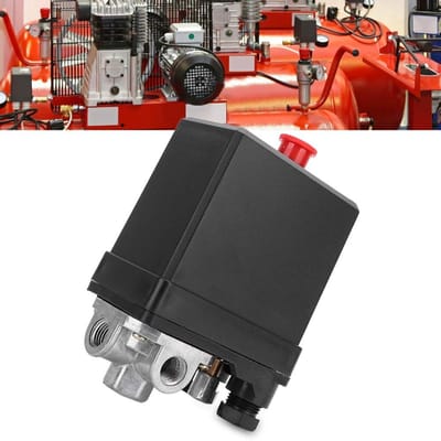 Dailygoods - Luchtcompressor regelaar - 3 fase drukschakelaar - Mechanische drukregeling - 175 - Automatische bediening - Voor gebruik met mechani...