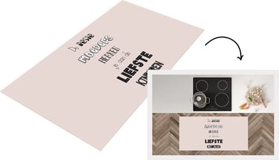 Keukenloper - Loper keuken - Spreuken - Mama - De beste moeders herken je aan de liefste kinderen - Quotes - 120x60 cm - Keukenloper vinyl