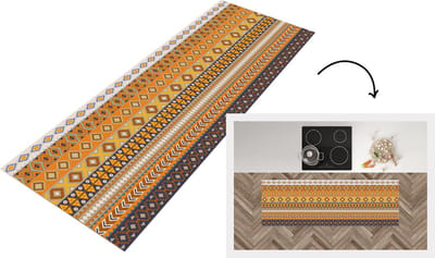 Keukenloper - Loper keuken - Patronen - Afrika - Abstract - 150x50 cm - Keukenloper vinyl