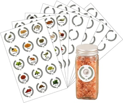 45 Kruidenset met 45 Zelfklevende Stickers voor Kruidpotten - Ideaal voor Keukenorganisatie en Kruidensystematisering
