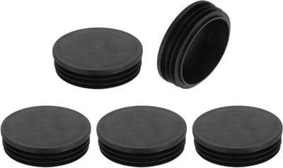 Ronde Eindkappen - Kunststof Pluggen - Meubels Beschermen - Veilige Pasvorm - 90mm 5 Stuks - Zwart