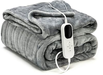 Elektrische dekens - Intelligente elektrische verwarmende deken met temperatuurregeling, 1,5 x 1,8 m, geschikt voor binnengebruik (bijv. slaapkamer, woonkamer)