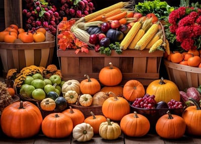 Puzzel voor volwassenen 1000 stukjes, Fall Harvest, onderdelen passen perfect in elkaar, letters op de achterkant, geen stof, woondecoratie, cadeauspeelgoed (70 x 50 cm), 1:1 poster
