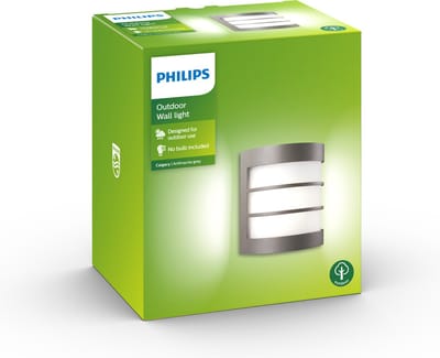 Philips Buitenwandlamp Calgary - Antraciet - E27