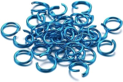 Kleurrijke Open Buigringen - 300 Stuks Aluminium Binding Ringen voor DIY Sieraden, Halskettingen, Oorbellen en Armbanden in Pauwblauw 10mm