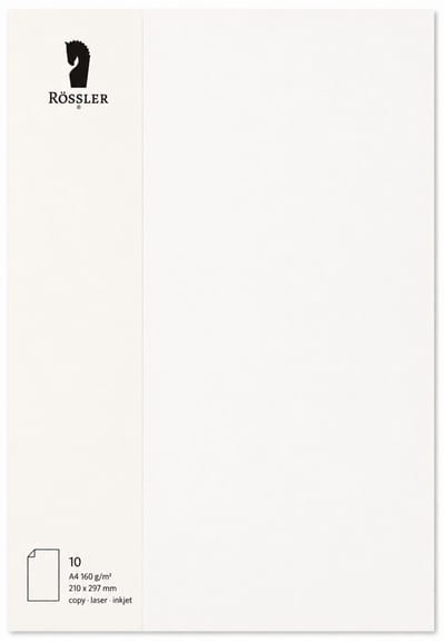 Rössler papier - A4 Schrijfpapier - Fijn papier - 10 Vel - 160g - Wit