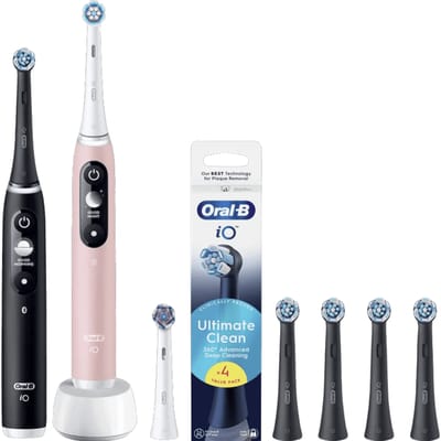 Oral-B iO Series 6N Duo Pack Zwart + Roze Value Pack