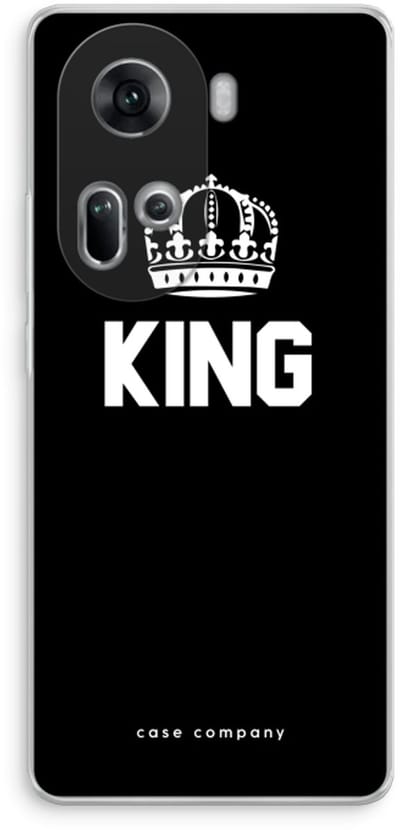 Case Company® - Hoesje geschikt voor Oppo Reno 11 hoesje - King zwart - Soft Cover Telefoonhoesje - Bescherming aan alle Kanten en Schermrand