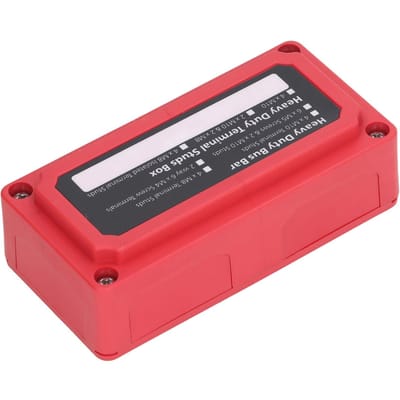 Verzamelrailbox met schroeven M10 aansluitklemmen Vermogensverbindingsverdeelblok Verzamelrailbox 48V 300A Zwart rood