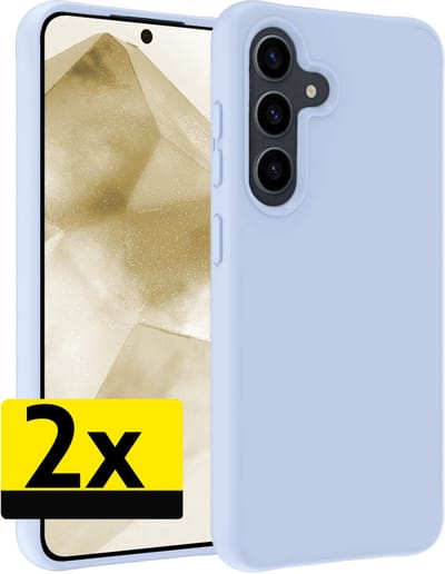Hoesje - 2 Stuks - Geschikt voor Samsung Galaxy A56 - Sterk & Shockproof - Case Siliconen - Back Cover - Telefoon Hoes - Telefoonhoesjes - Lichtblauw