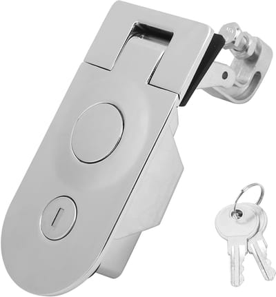 Compressie Latch met 2 Sleutel - Zink Legering Slot voor Campers - Jachten - Kisten - Vuilnisbakken - Magazijn Deuren - Compressie Sluitingen