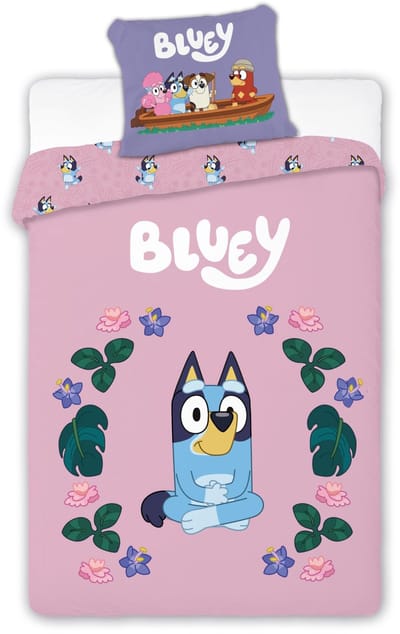 Bluey Blossom Kinderbeddengoed set 100x135cm, 40x60 cm