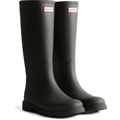Hunter Downpour Hoge Laars Rubber Dames Donkergroene Wellington Boots