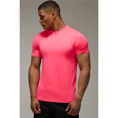 Heren Actief Regular Fit T-shirt | Pink | Size Large