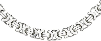 Juwelier Zwartevalk zilveren platte koningsschakel ketting - ET 80/70cm--