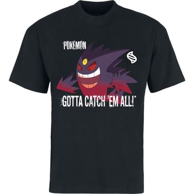 Pokémon - Gaming T-shirt - Mega - Gengar - S tot XL - voor Mannen - zwart