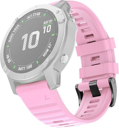 Siliconen bandje - geschikt voor Garmin Fenix 3 / 5X / 5X Plus / 6X / 6X Pro / 7X / 7X Pro / 8 (51 mm) / Quatix 3 / 6X / Tactix (7) / Enduro (2) / Descent Mk1 / Mk2(i) / Mk3i 51 mm / D2 / Delta PX / Mach 1 Pro / Epix Pro Gen 2 51 mm - roze