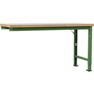 Manuflex aanbouw-werkbank Profi speciaal, tafelblad kunststof, 1750 x 700 mm, resedagroen