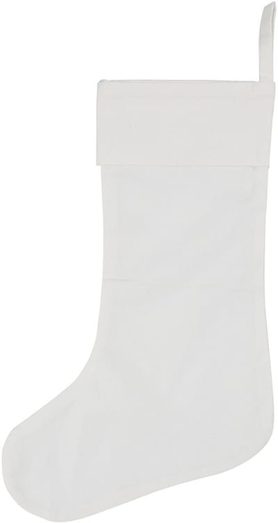 Kerstsok, H: 40 cm, B: 26 cm, 210 gr, wit, 1 stuk
