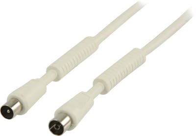 120 dB Coaxkabel Coax Male (IEC) - Coax Female (IEC) 15.0 m Wit