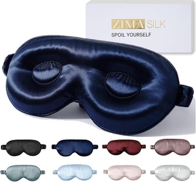 Slaapmasker Zijde 3D Verstelbaar - 100% 22 Momme Moerbeizijde Oogmasker voor Lange Wimpers en Wimperextensions - Comfortabel met Zijden Vulling