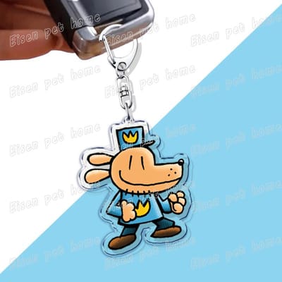 Populaire Cartoon Hond Man en Kat Sleutelhanger voor Accessoires Tas Sleutelhanger Ring Sieraden Fans Schattige Anime Cadeaus Kinderen Kinderen Sleutelhanger gray