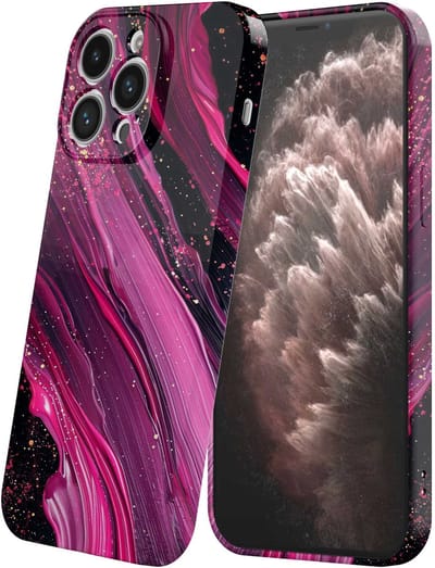 Smartphonica Telefoonhoesje Geschikt voor iPhone 11 Pro Max met Paars Roze Marmer Opdruk - Flexibel Softcase TPU - Backcover Case Paars Roze Marble Design geschikt voor iPhone 11 Pro Max