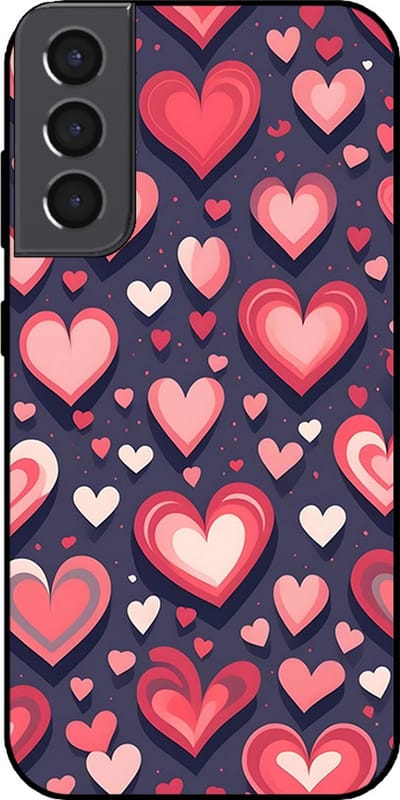 Smartphonica Telefoonhoesje Geschikt voor Samsung Galaxy S21 met Hartjes Opdruk - TPU Backcover Case With Heart Design geschikt voor Samsung Galaxy S21